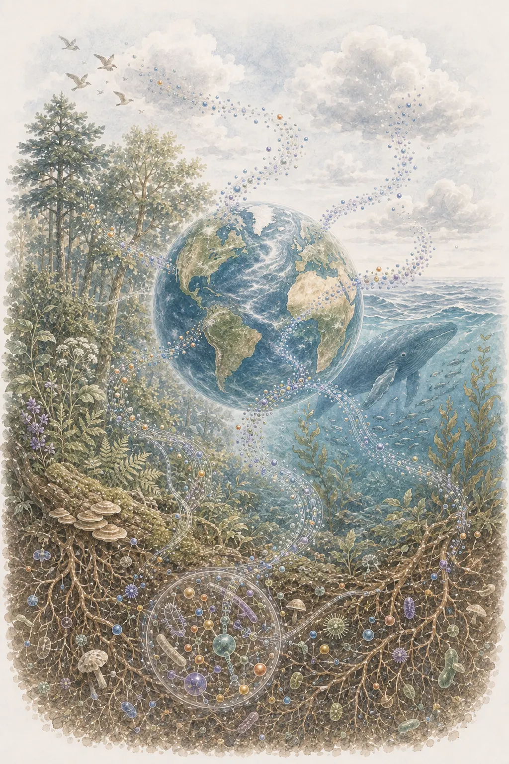 La Terre reliée aux forêts, aux sols, à l’océan et à l’atmosphère par la circulation de composés volatils